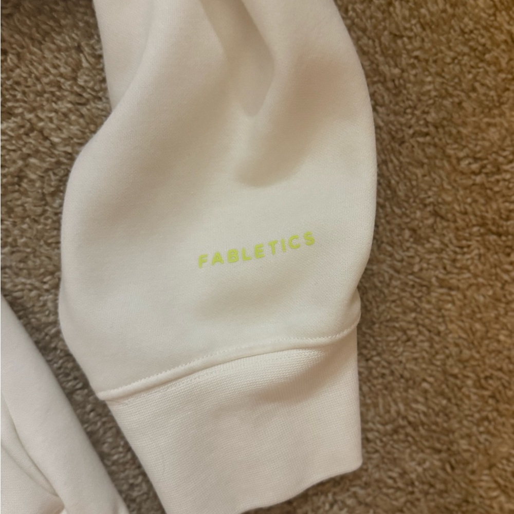 Fabletics Cream Hooded Sweatshirt - Picture 6 of 6